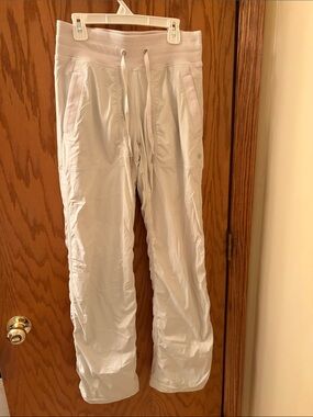 Women’s Lululemon Lined Studio dance pants,  White/cream,  31 length, size 4